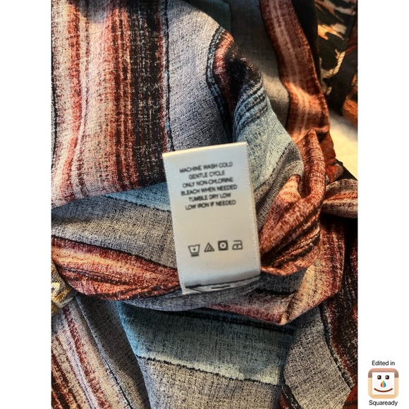 John Mark Floral Striped Embroidered Blouse - Picture 7 of 7